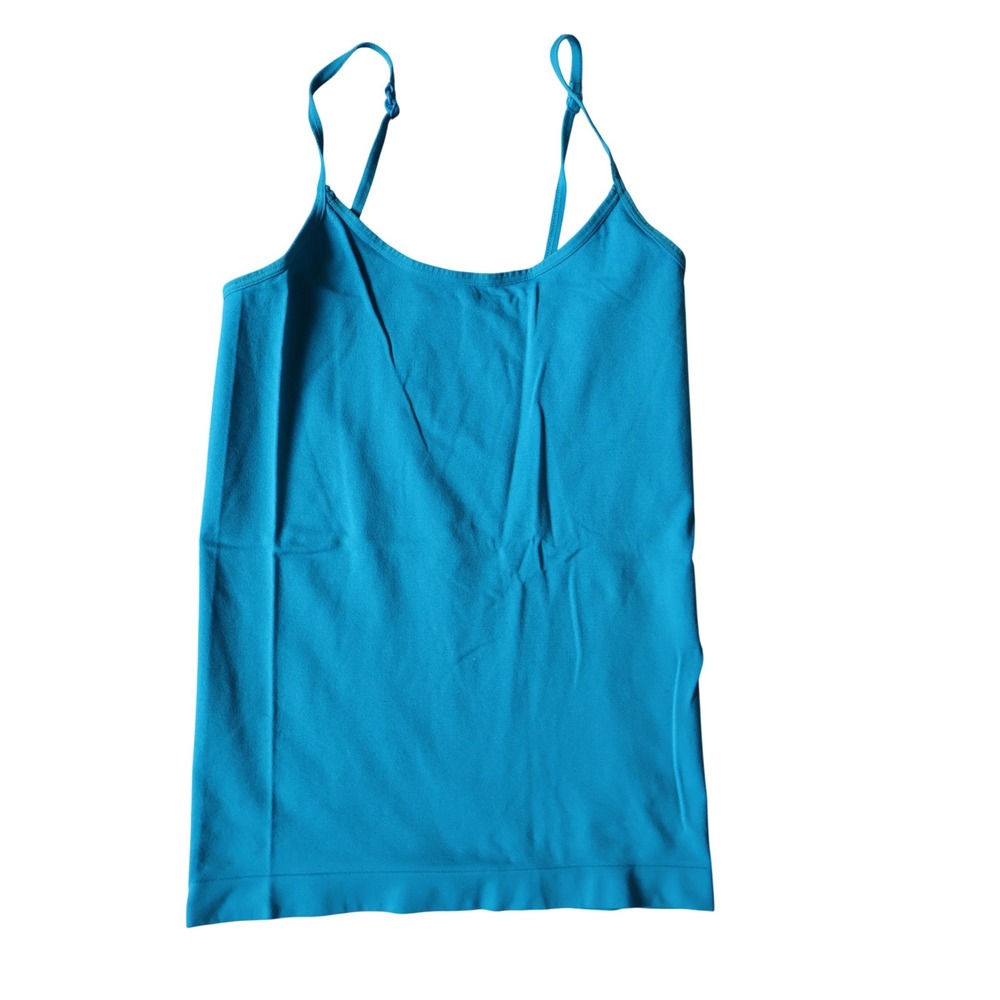Lei Womens Seamless Camisole Turquoise Blue Adjustable Strap Tank Top Size S/M